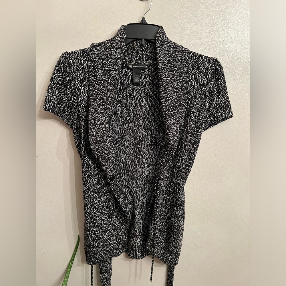 INC International Concepts Open Cardigan Sweater 57% silk